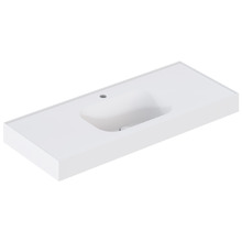 Mia 1200mm Matte White Wall Hung Basin with Overflow